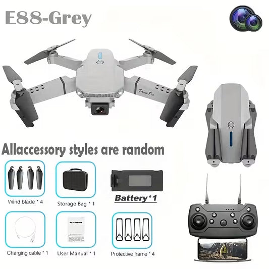 🚁 Dron Plegable con Cámara Dual 4K E88