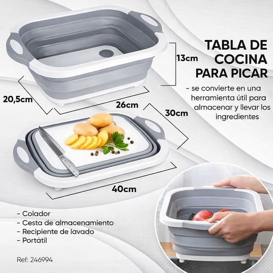🥗 Tabla de Cortar Plegable 4 en 1 – Práctica, Elegante y Multifuncional